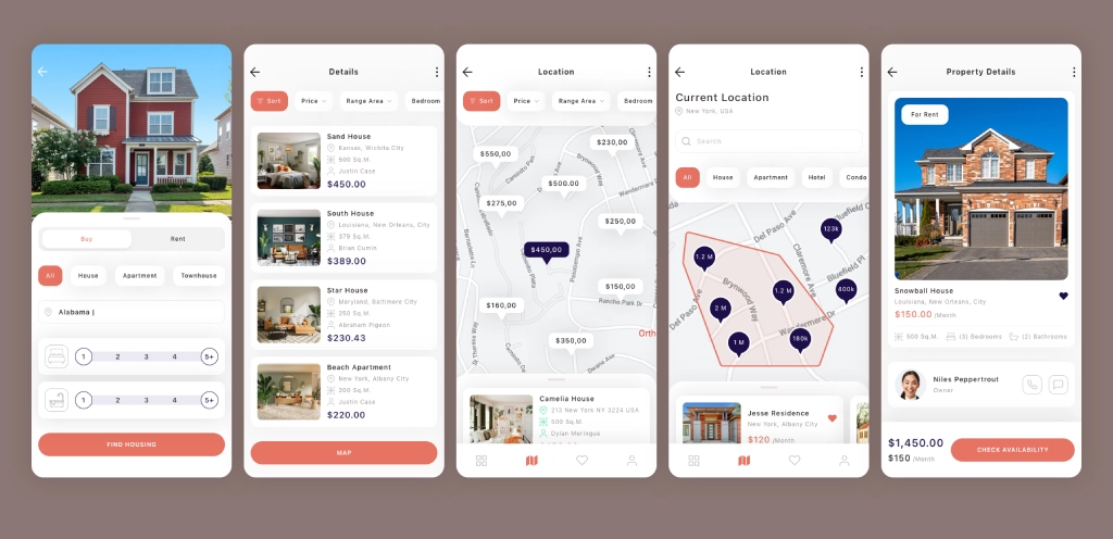 Real estate mobile app features