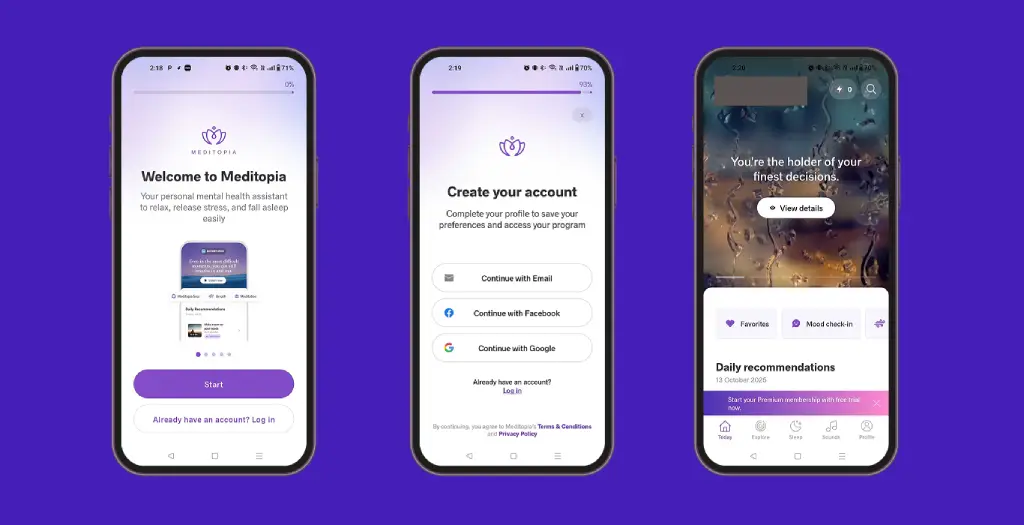 cost to build meditopia mental health mobile app