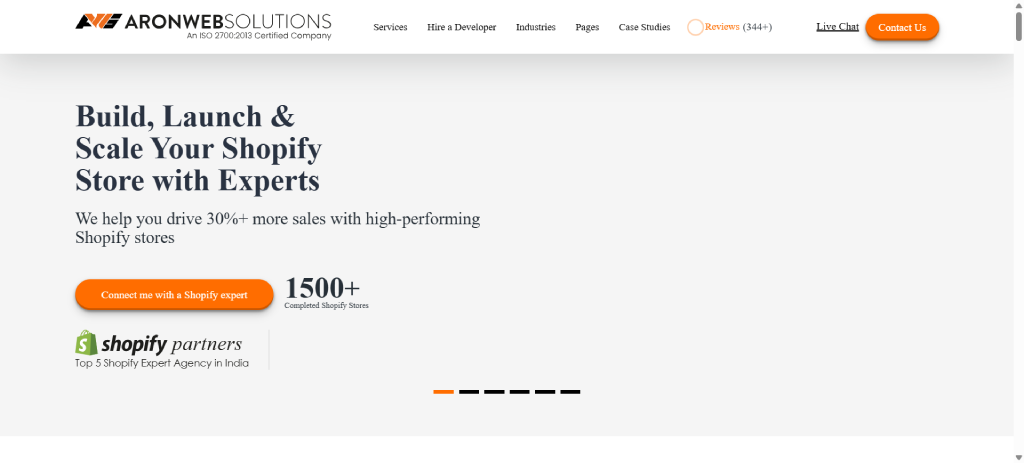 aronwebsolutions best shopify experts in india