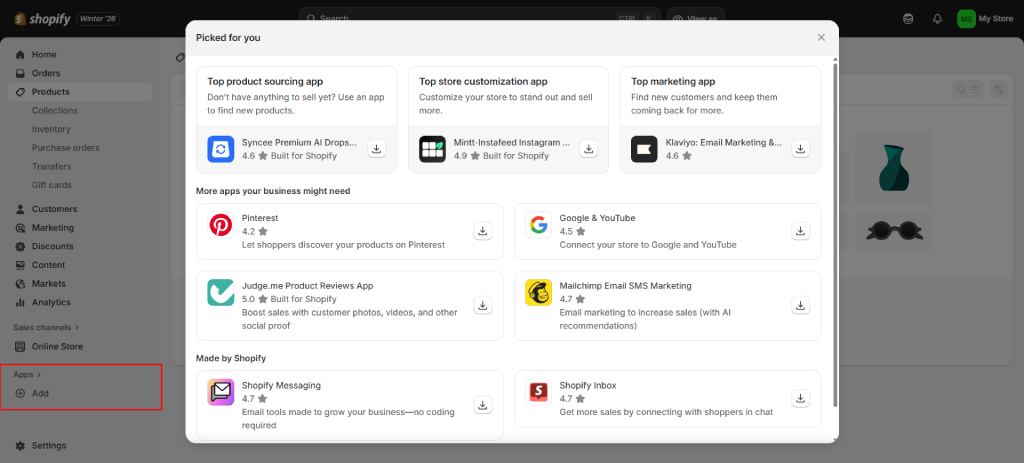 Shopify apps installation guide