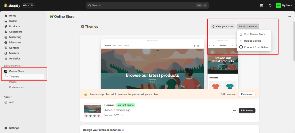 create Shopify ecommerce website