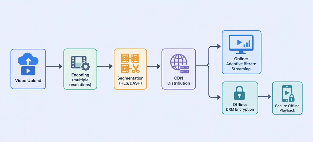 how video streaming and content delivery work