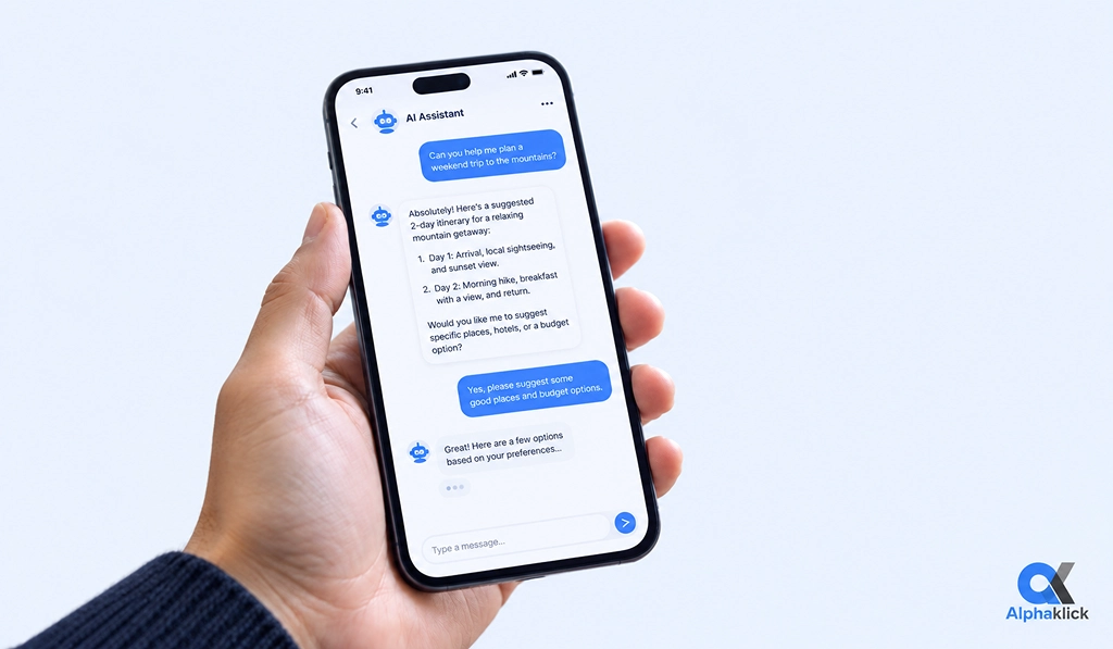 AI chatbot integration in mobile app