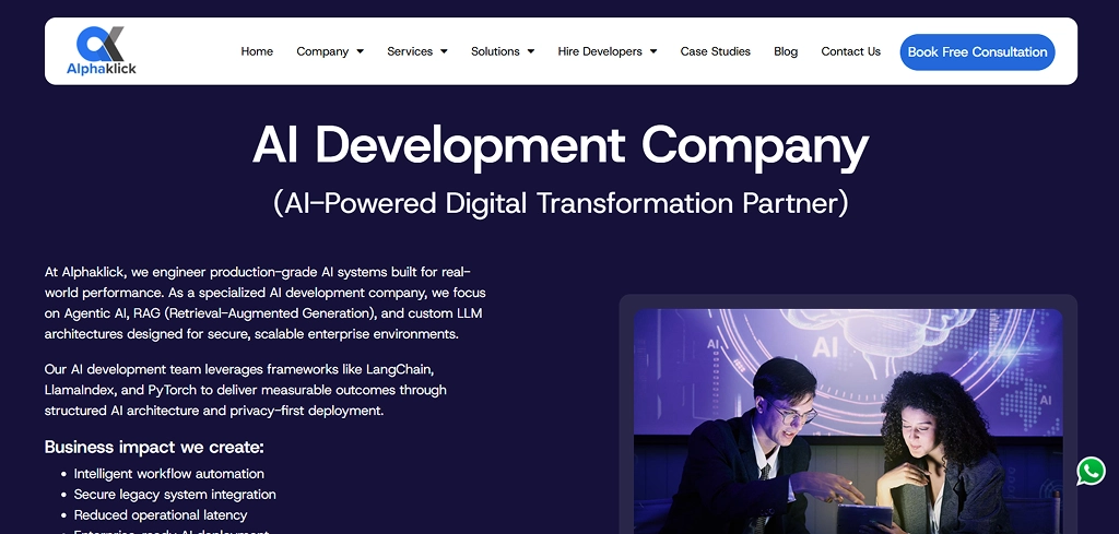 alphaklick solutions ai development