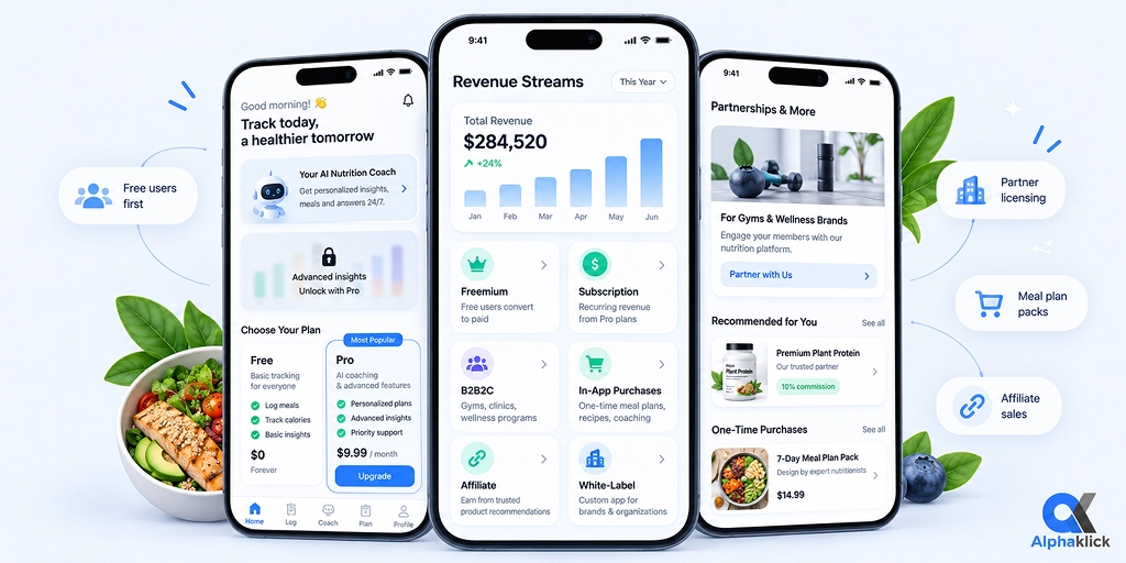 How do nutrition mobile apps make money